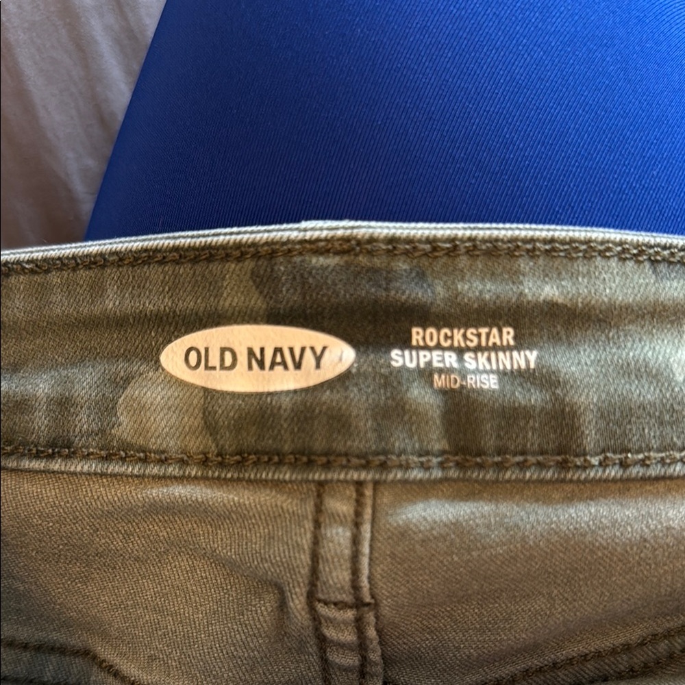 Old Navy Green Skinny Jeans Sleek Fit
